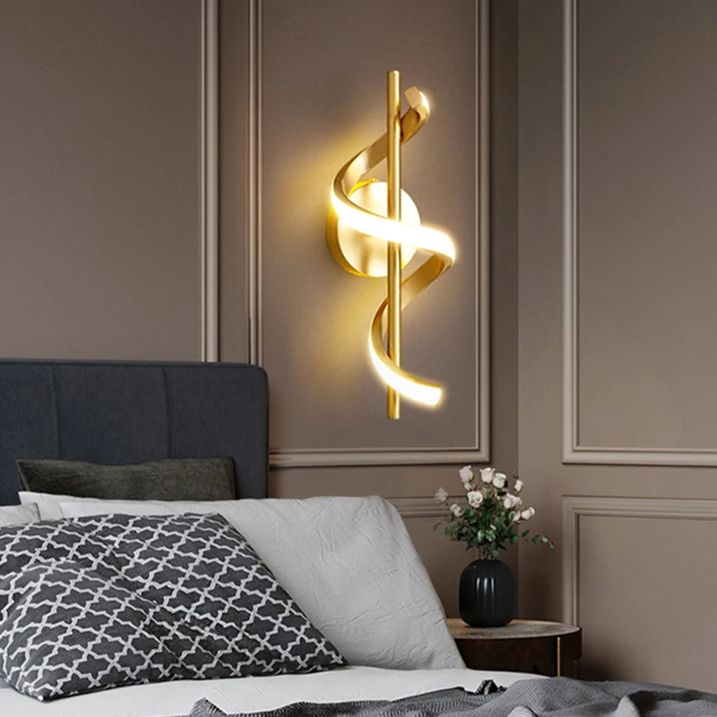 LED Wall Lamp For Interior Lighting Bedroom Bedside Living TV Sofa Home Decororation Luxury Fixture Nordic Wall Light Sconces