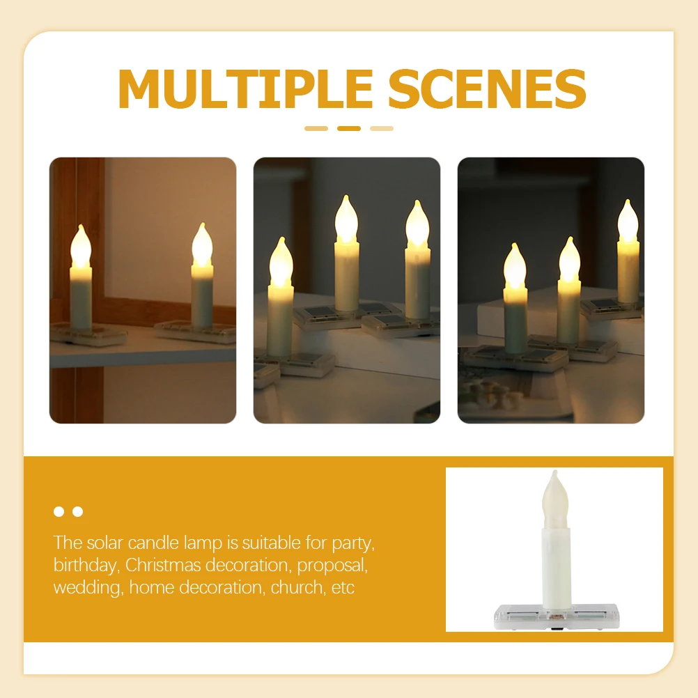 

4Pcs LED Lights 94x94x124mm Warm White Flameless Taper Candles Led Reading Lamp for Home Party Wedding Church Decor