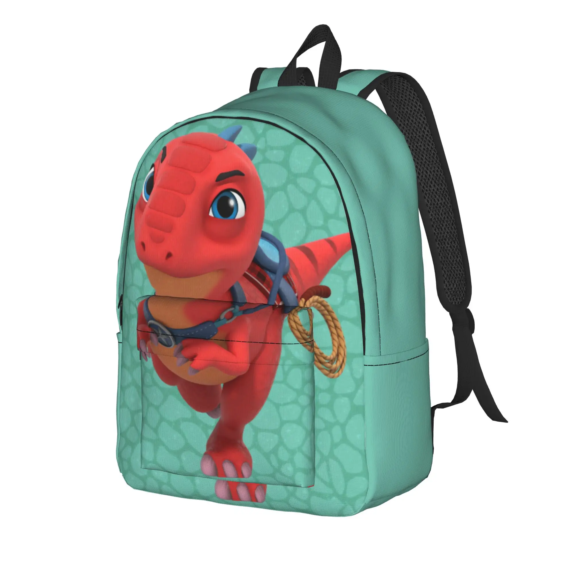 D-Dino Ranch Backpack Teen  Durable Backpacks Polyester Kawaii School Bags Workout Colorful Rucksack