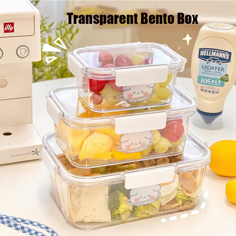 

Герметичный ящик для хранения свежести Kawaii, ланч-бокс для фруктового салата, милый выход для офисных работников, легкий ланч-бокс для еды, ланч-бокс