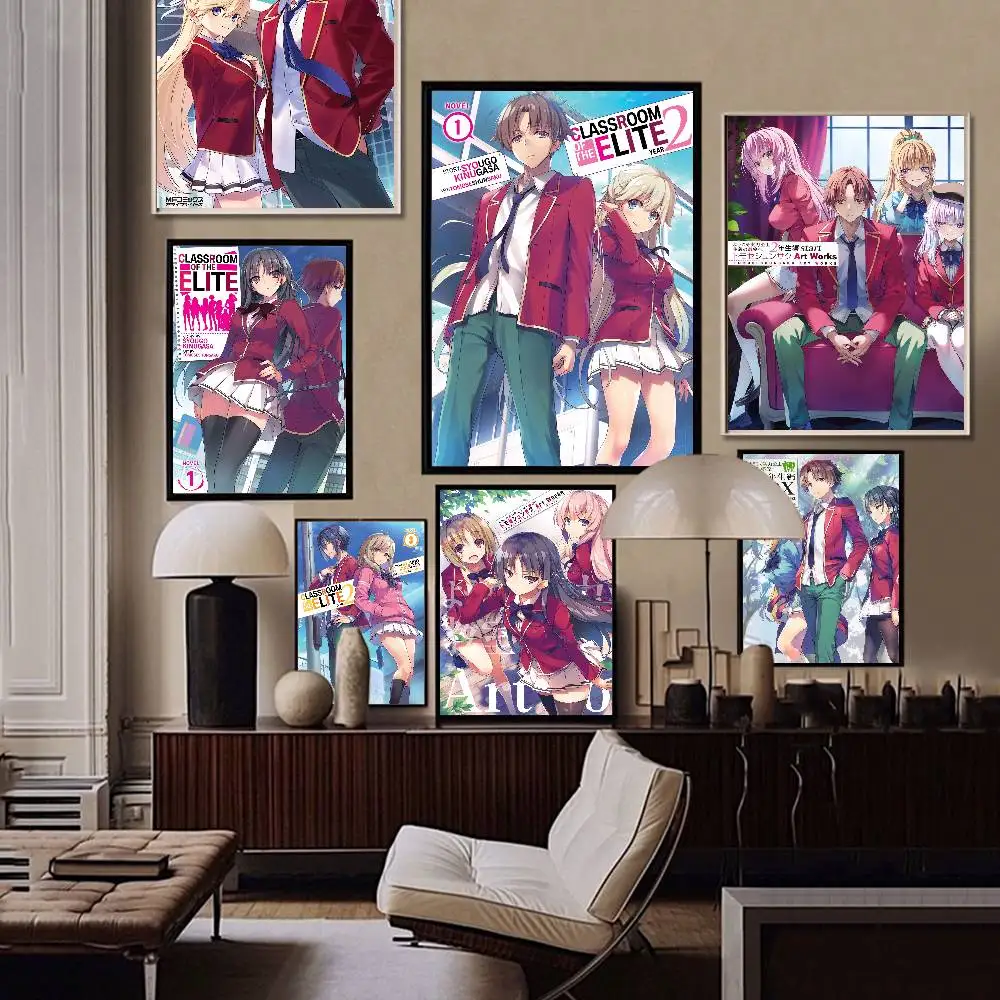 Classroom of the Elite Anime Classic Vintage Posters Decoracion Painting Wall Art White Kraft Paper Kawaii Room Decor
