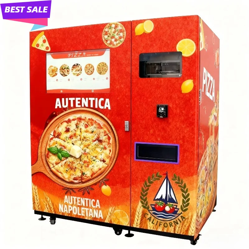 Multi Language Shopping High-capacity Pizza  Vending Machine For Pizza  Multiple Flavors Customized