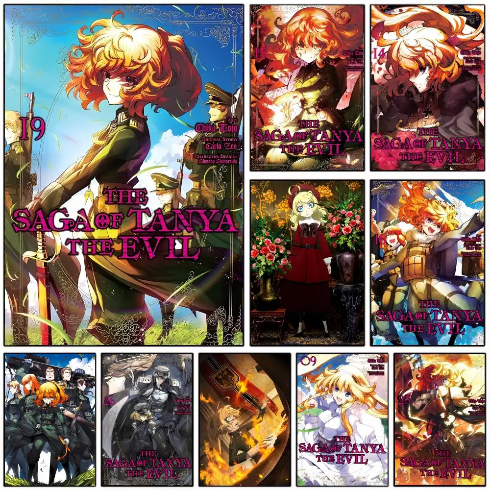 Epic Fantasy Anime T-The Saga Of Tanya The Evil Poster Wall Art Print Decorative Mural Home Decor Gift Unframed