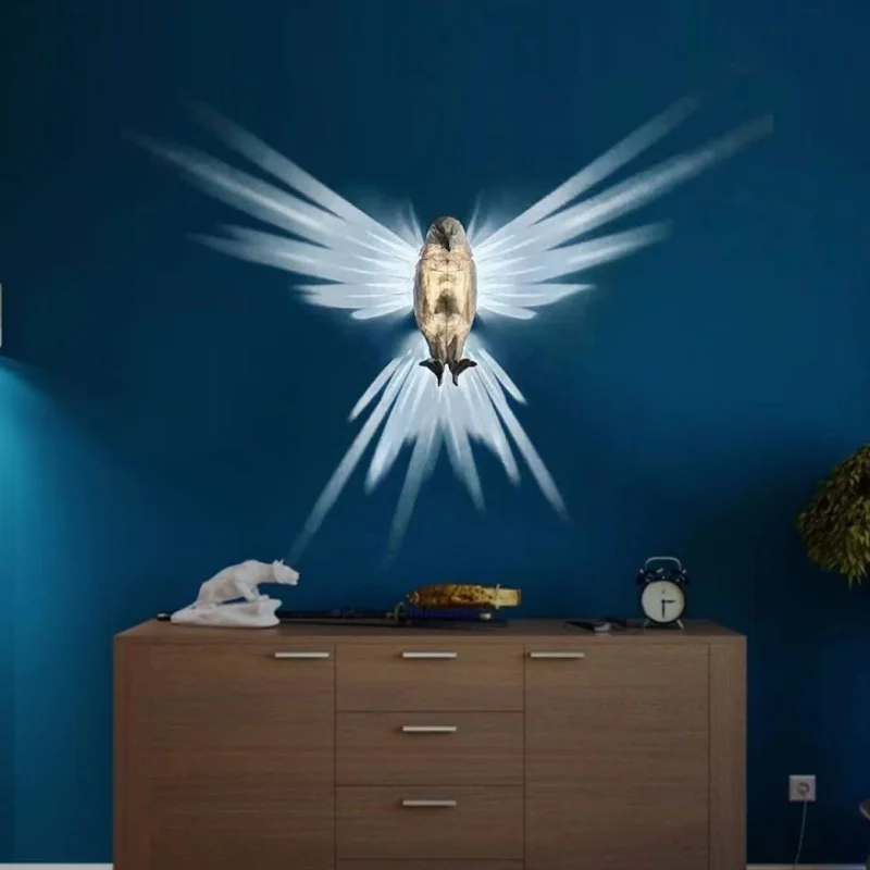 Criativo LED Eagle Wall Light, Lâmpada para o Quarto, Cabeceira, Corredor, Corredor, Impressão 3D, Festa, Decoração de casa