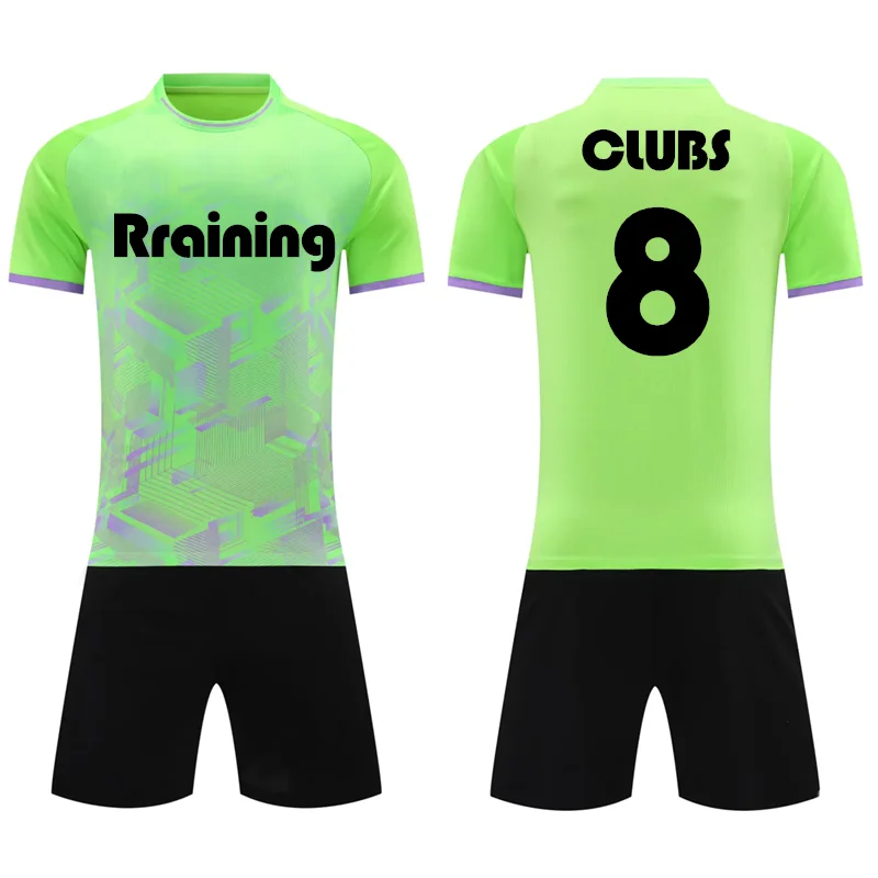 

Wholesale Custom Sublimation Soccer Jersey Set Custom Name Printed Football Uniform New Style Shorts OEM Service Available