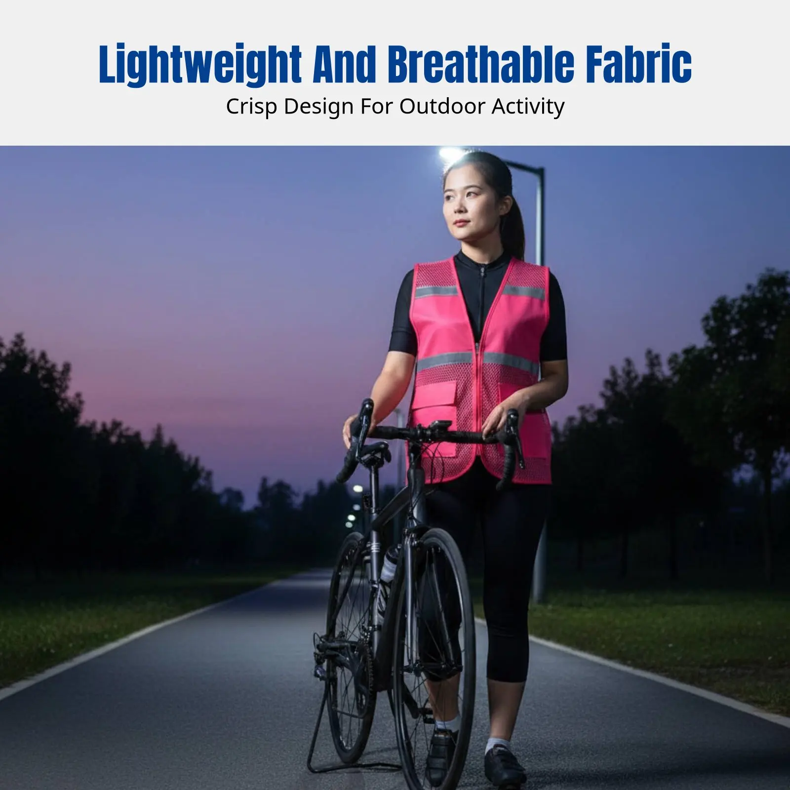 High Visibility Reflective Vest, Mesh Jacket for Workers, Night Fluorescent Safety Clothing, Multi-Pocket, Breathable, Cycling
