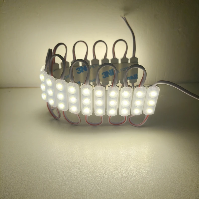 20pcs DC 12V LED Module 2835 6500k White SMD Modules with Lens 29*09mm  Backlight Waterproof IP67 Sign Lighting Cool White
