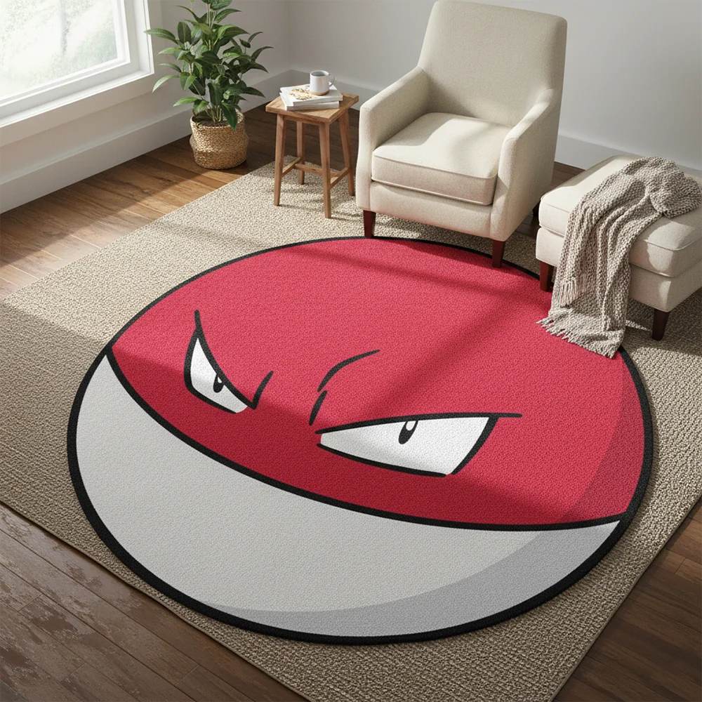 

Pokemon Voltorb Anime Area Rug - Print Cartoon Carpet, Soft Anti-Slip Floor Mat for Bedroom Gaming Room Decor, Kids Gift