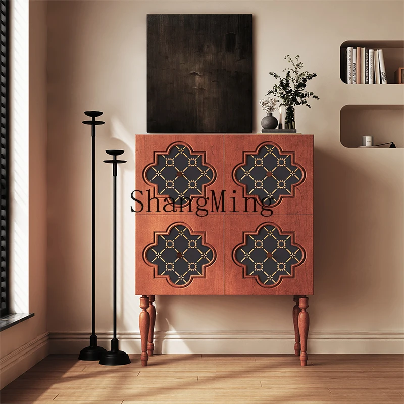 CL  advanced multi-layer storage storage cabinet home living room against the wall bedroom solid wood retro chest