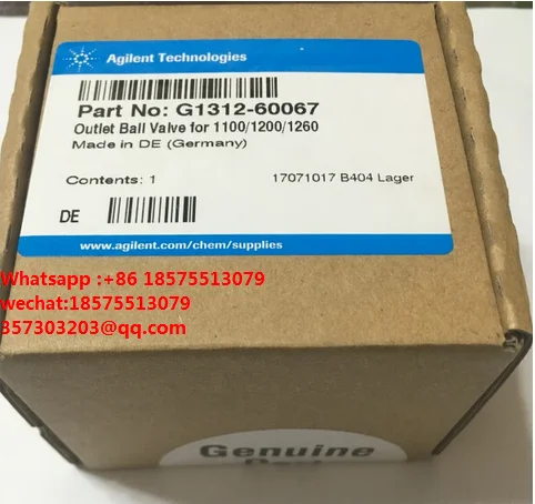

For Agilent G1312-60067 Outlet Valve, New, Unopened