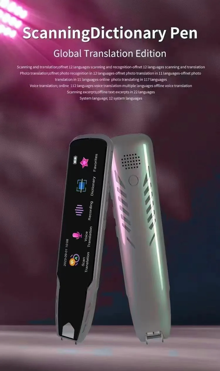 Smart Voice Scan Translator Pen MultifunctionTranslation Real Time112 Languages Translator Business Dictionary Pen