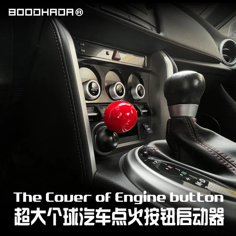 BOODHADA Big Ball Car Engine Start Push Button Switch Cover Starter Ring Trim