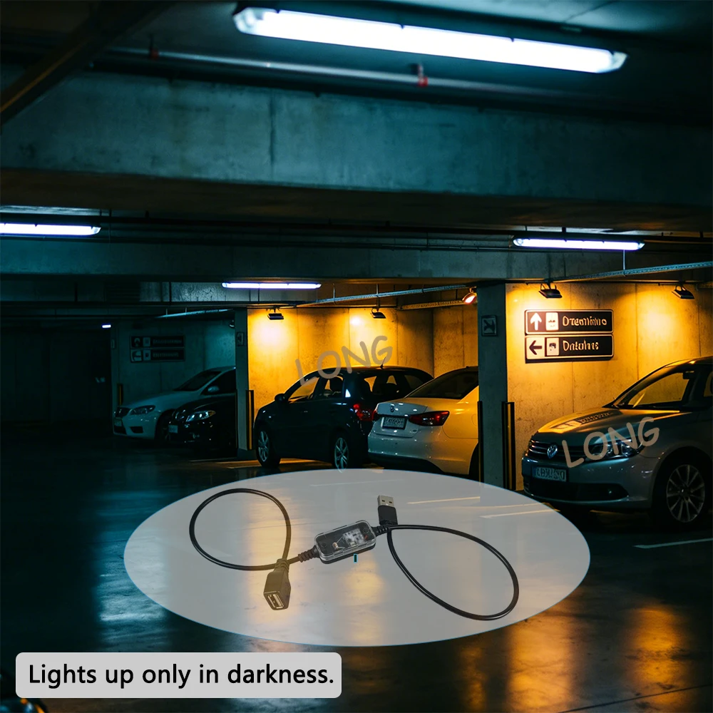 USB Light Sensor Switch, 5V Photocell Sensor,Auto On Off Light Control Switch,5A High Power,Day Off Night On for LED Strip Light