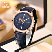 OCHSTIN Prominente Series Men's Watch Sport Quartz Watch Men's Waterproof Chronograph Multi-functional Leather Watch Luxury