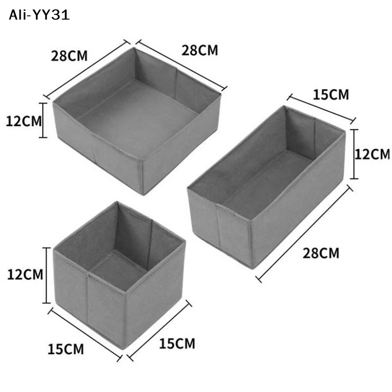 【YY31】3Pcs/1Pc 2026 New Clothes Organizer Storage Box Underwear Bra Socks Cabinet Wardrobe Drawer Organizer T-Shirt Storage Bag