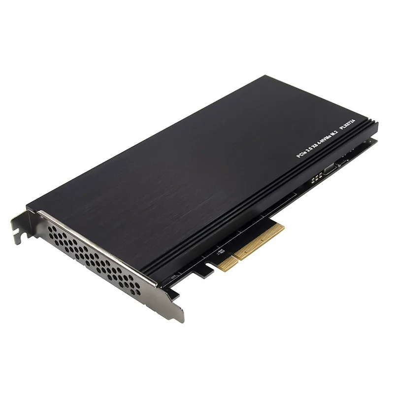 

Desktop Computer 3.0PCI-EX8 to 4 Port M.2 NVMe SSD Server Level Multifunctional Expansion Card PLX8724