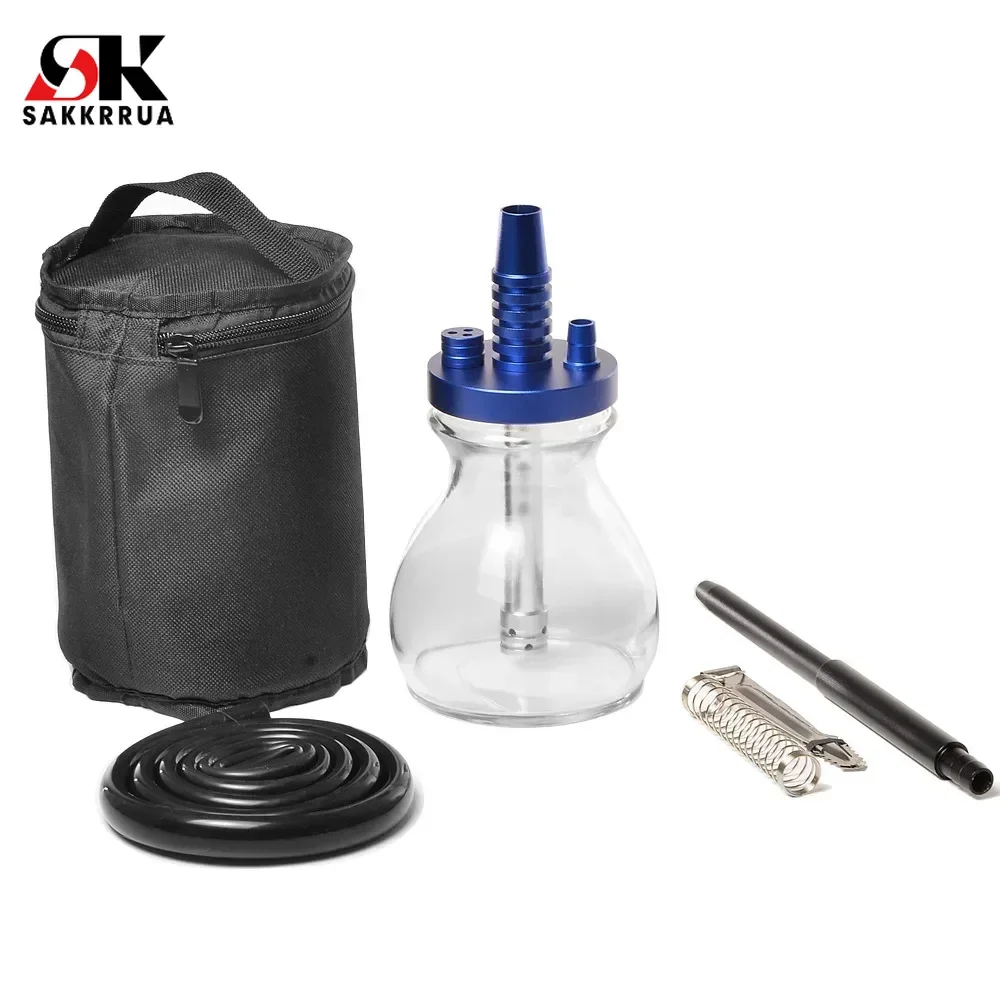 

Sakkrrua Arabic Hookah, Hookah Glass Pot Set, with Handbag, Hookah Shisha Accessory, 1 Set