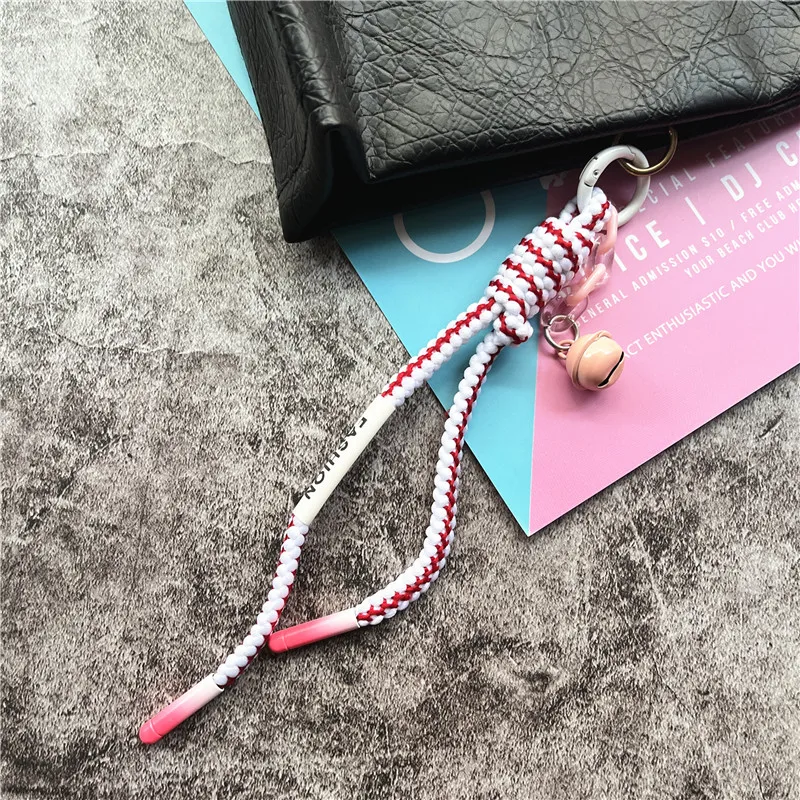 Creative Braided Mobile Phone Lanyard Short Men\'s and Women Ornaments Shell Universal Anti-lost Chain Strap Keychain Accessories