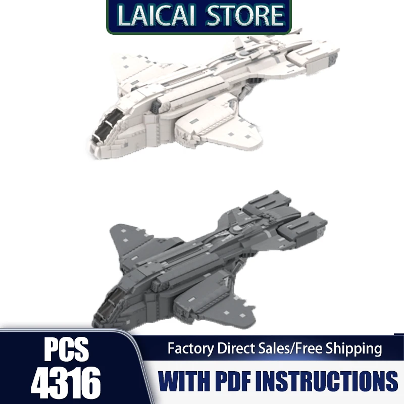 

Spacecraft Model Moc Building Blocks HALO PELICAN Model Technology Bricks DIY Military Series Assembly Holiday Toy Set Gifts