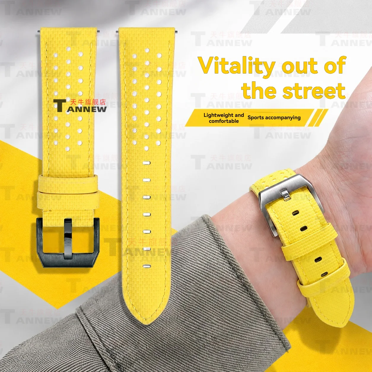 bracelet-en-fluororubber-texture-perfore-jaune-pour-omega-speedmaster-seamaster-bracelet-de-montre-sport-en-caoutchouc-de-remplacement
