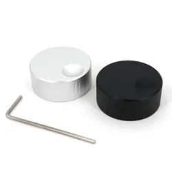 Solid Aluminum Alloy 32 x 13mm Audio Volume Rotary Control 6mm Hole Potentiometer Knob