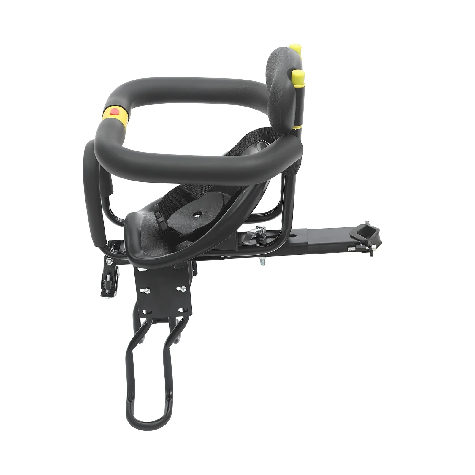 Seggiolino di sicurezza per bambini regolabile per bicicletta con imbracatura di sicurezza e spugna imbottita Capacità di 35 kg Supporto per telaio universale per bambini di età 1-5 anni