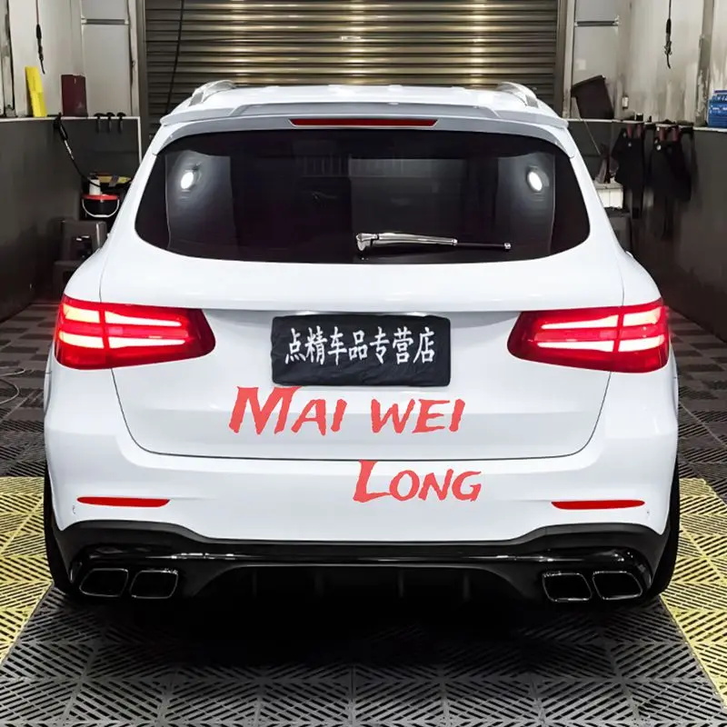 For Mercedes Benz GLC M Style Rear Roof Spoiler Wings X253 GLC 250 300 350 GLC43 AMG Carnard Splitter Body Kit 2015-2022