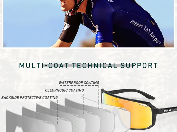 SCVCN Mode Sonnenbrillen Straße Outdoor Radfahren Gläser Sport Fahrrad für Männer Brillen MTB UV400 Brille Fahrrad Reiten Sonnenbrillen – Detail 3