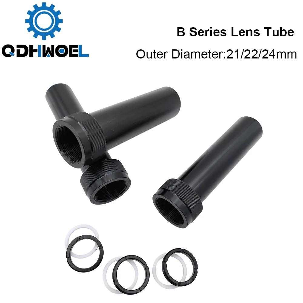 QDHWOEL  CO2 Lens Tube Outer Diameter 21/22/24mm for Lens Dia.20mm for CO2 Laser Cutting Machine