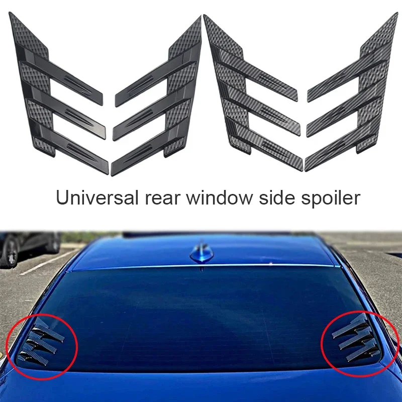 

Car Rear Windshield Sticker Decoration Side Spoiler Splitter Trim Triangle Louver Window Sunshade Windshield Auto Accessory