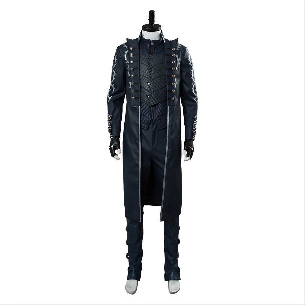 DMC 5 Vergil Dante Cosplay Hoodie Men Jacket Coat Pants Gloves Outfits Halloween Carnival Party Suit