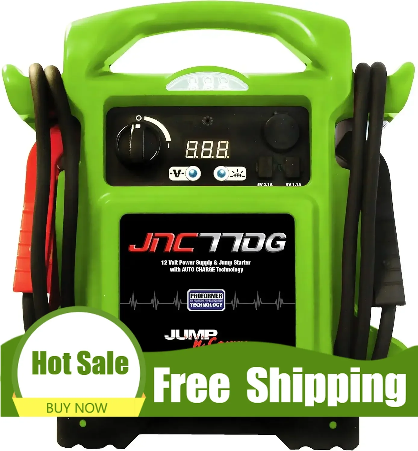 JNC770G Arrancador de palabras premium verde de 12 V (amplificador de palabras de 500)