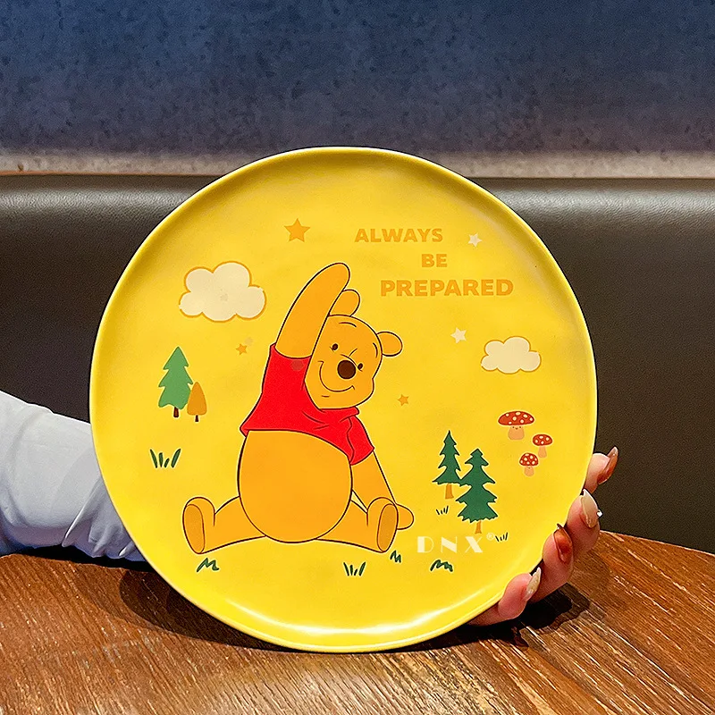 New Disney Winnie The Pooh Cartoon Cute Tableware Ceramic Plate Household Bowl Children'S Water Cup Set Gift Box Exquisite Gifts