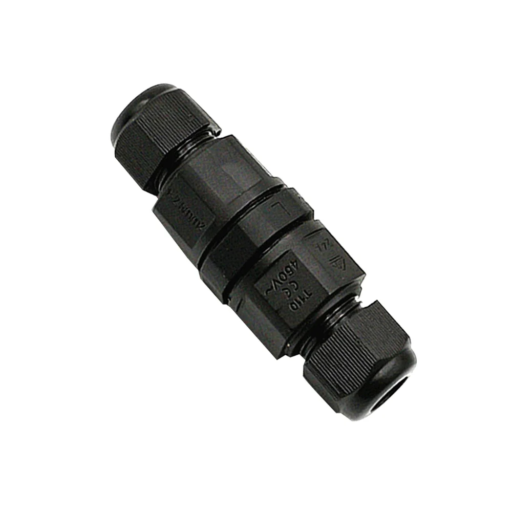 

1Pc IP68 Two-end Waterproof Wire Connector Electric Cable Connector Power Cable Connector Water-resistant Wire Connector (Black)