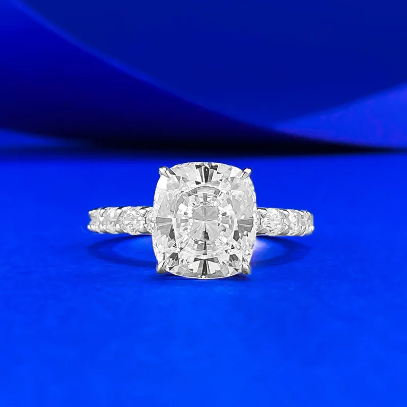 

New S925 Silver Ring Women's High Carbon Diamond White Diamond Fashion Versatile Ring for Girlfriend's Wedding Jewelry Gift