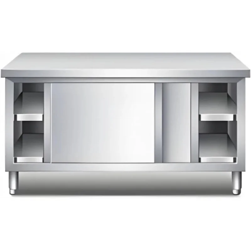 custom.Customizable Design Modern Stainless Steel Kitchen Cabinet Sliding Heavy Duty Commercial Storage Solution Hotel