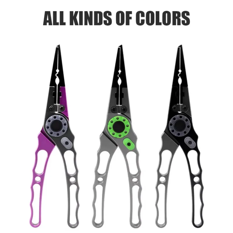 Light Customization Gray Sliver 3CR14 Stainless Steel Alloy Aluminum Tool Fishing Pliers For Assisted Fishing