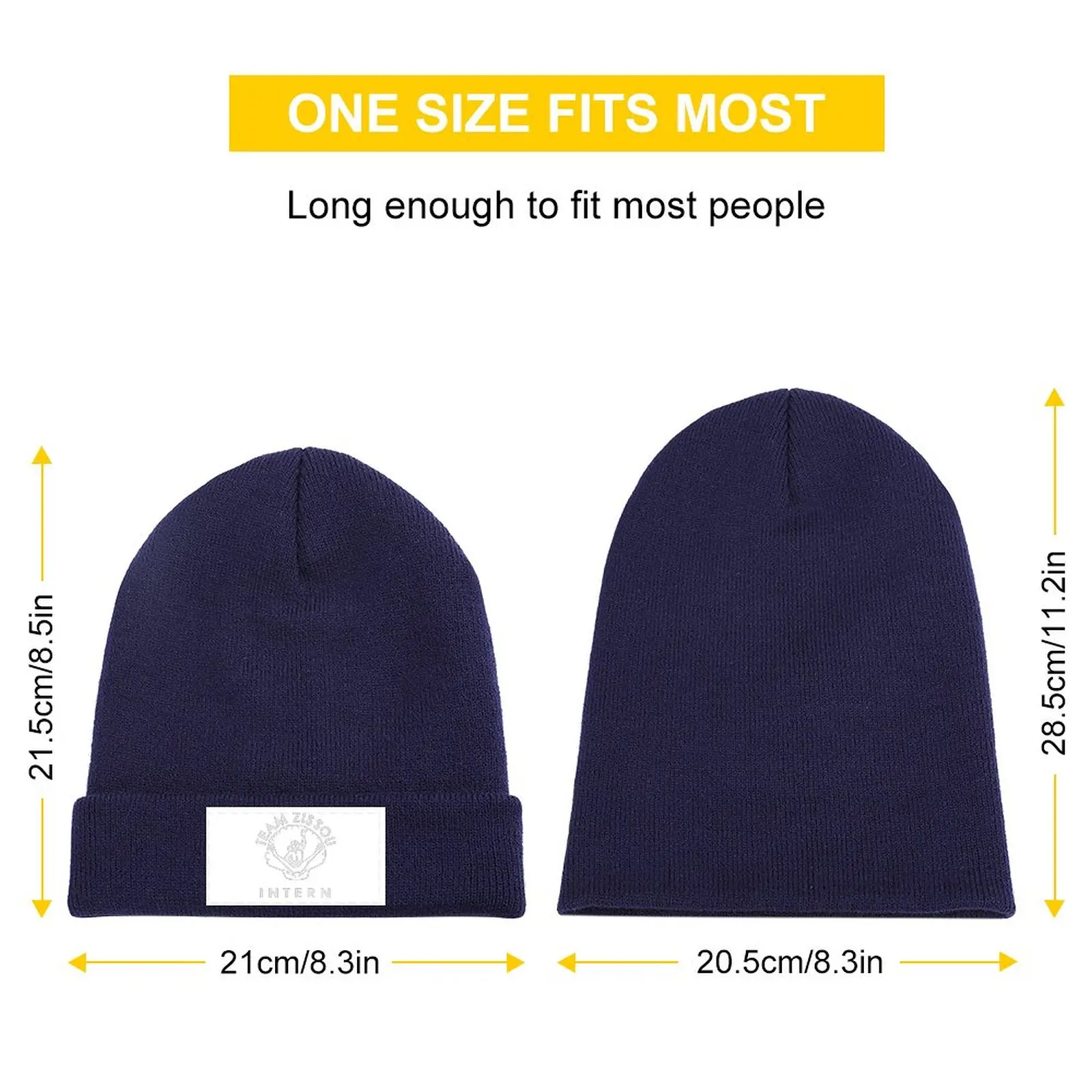 Team Zissou Intern (white text) Knitted Hat Mountaineering Anime Hat Rave Brand Man Caps Men Cap Luxury Brand Women's