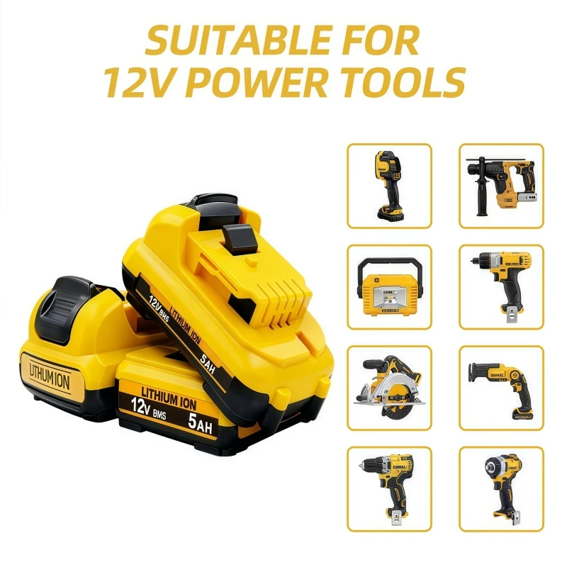 .Для DeWalt 12В 2Ач 3Ач 5Ач 6Ач аккумулятор DCB127 DCB124-XJ DCD796 DCF922 литий-ионный аккумулятор.