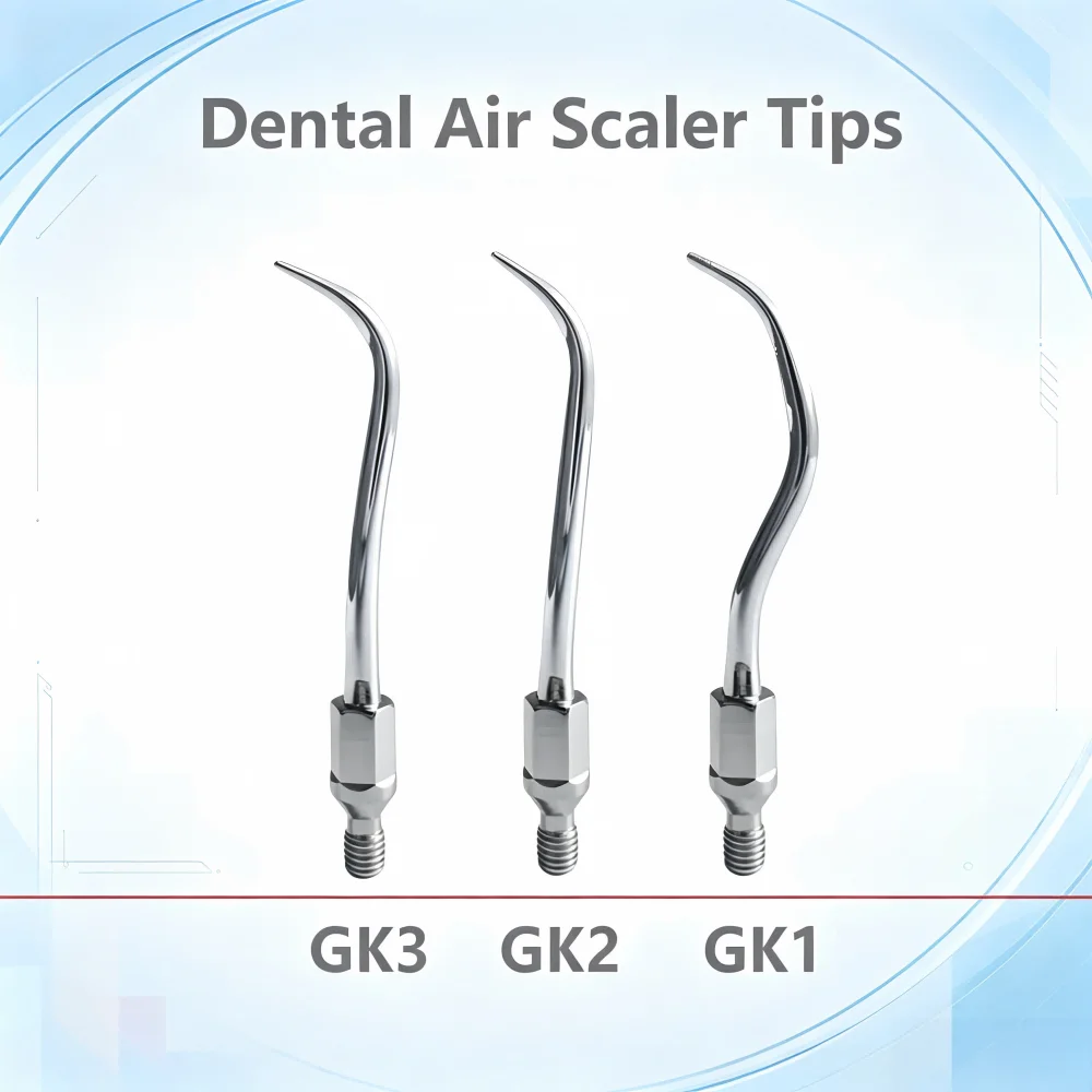 Dental Air Scaler Tips for Ultrasonic Scaler Handpiece Calculus and Bacterial Removal GK1 GK2 GK3 Tips Dentistry Equipment
