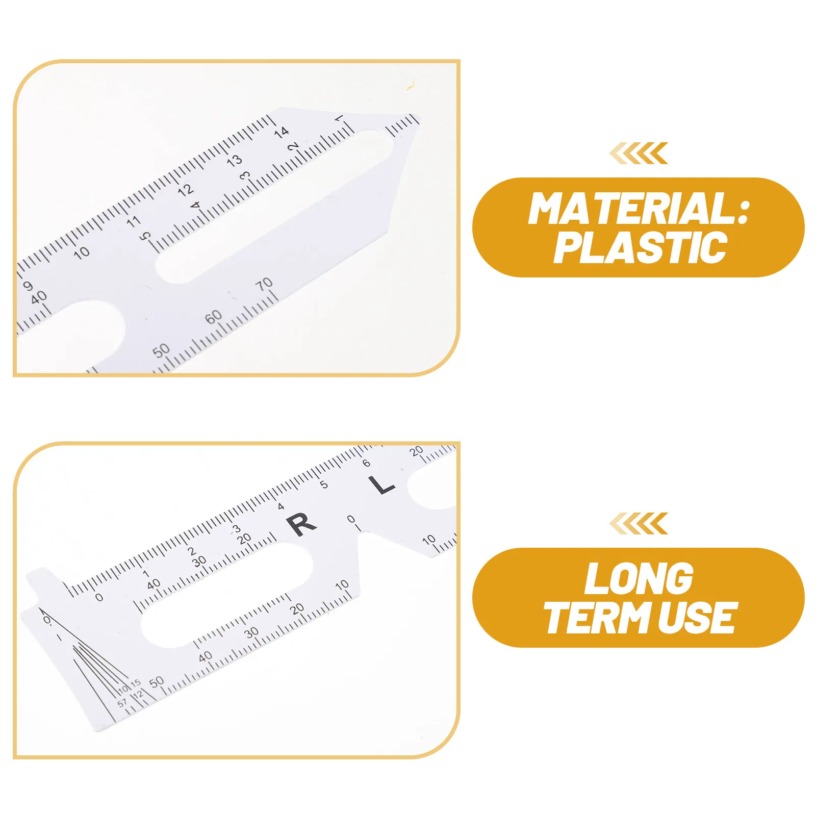 

2Pcs Portable Pupillometer for Optometrist Accurate Pupil Distance Meter Plastic Eye Distance Ruler Multifunction Vision