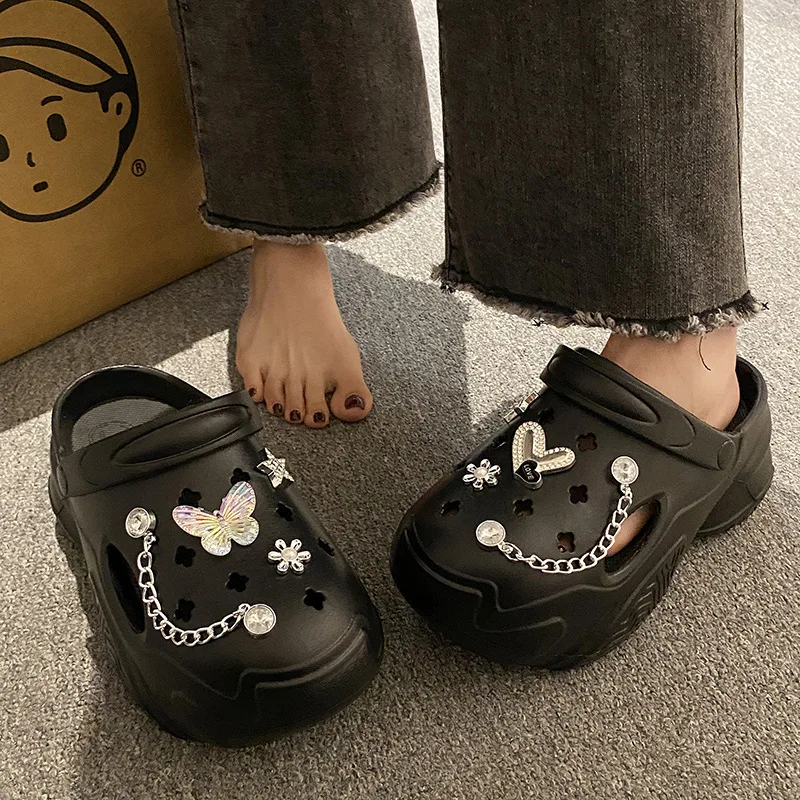 

Height-increasing cave shoes women's summer outer wear daily comfortable women's shoes seaside beach closed-toe slippers