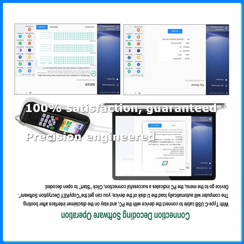 Multi Frequencies RFID Smart Card Programmer, RFID Reader Writer Duplicator, NFC Reader, Encrypted Card Decoder-A69M