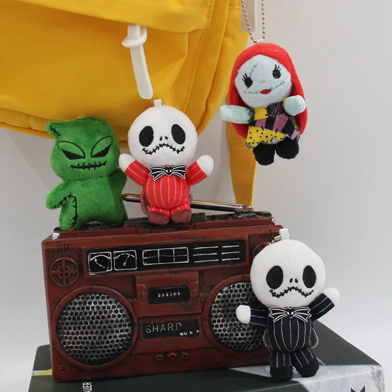 11cm DSN The Nightmare Before Christmas Sally Jack Skellington Plush Toys Zero Dog Stuffed Doll Keychain Pendant Birthday Gifts