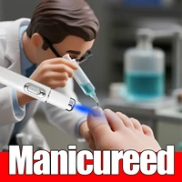 2025 Nueva pluma láser para uñas, herramientas de limpieza de uñas, luz azul, herramientas de manicura para decoración de uñas, herramienta de cuidado Nair