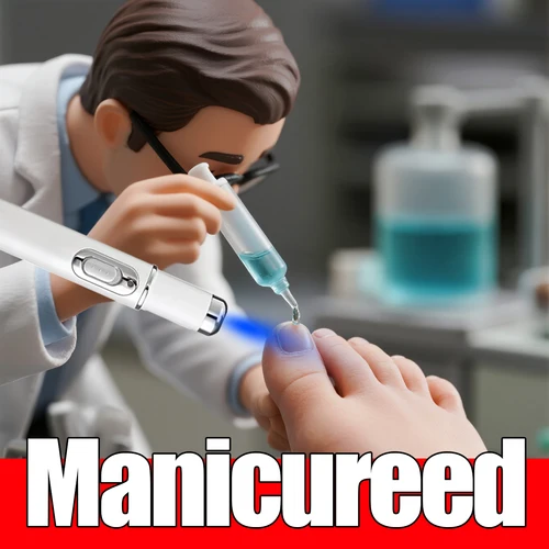 2025 Nueva pluma láser para uñas, herramientas de limpieza de uñas, luz azul, herramientas de manicura para decoración de uñas, herramienta de cuidado Nair