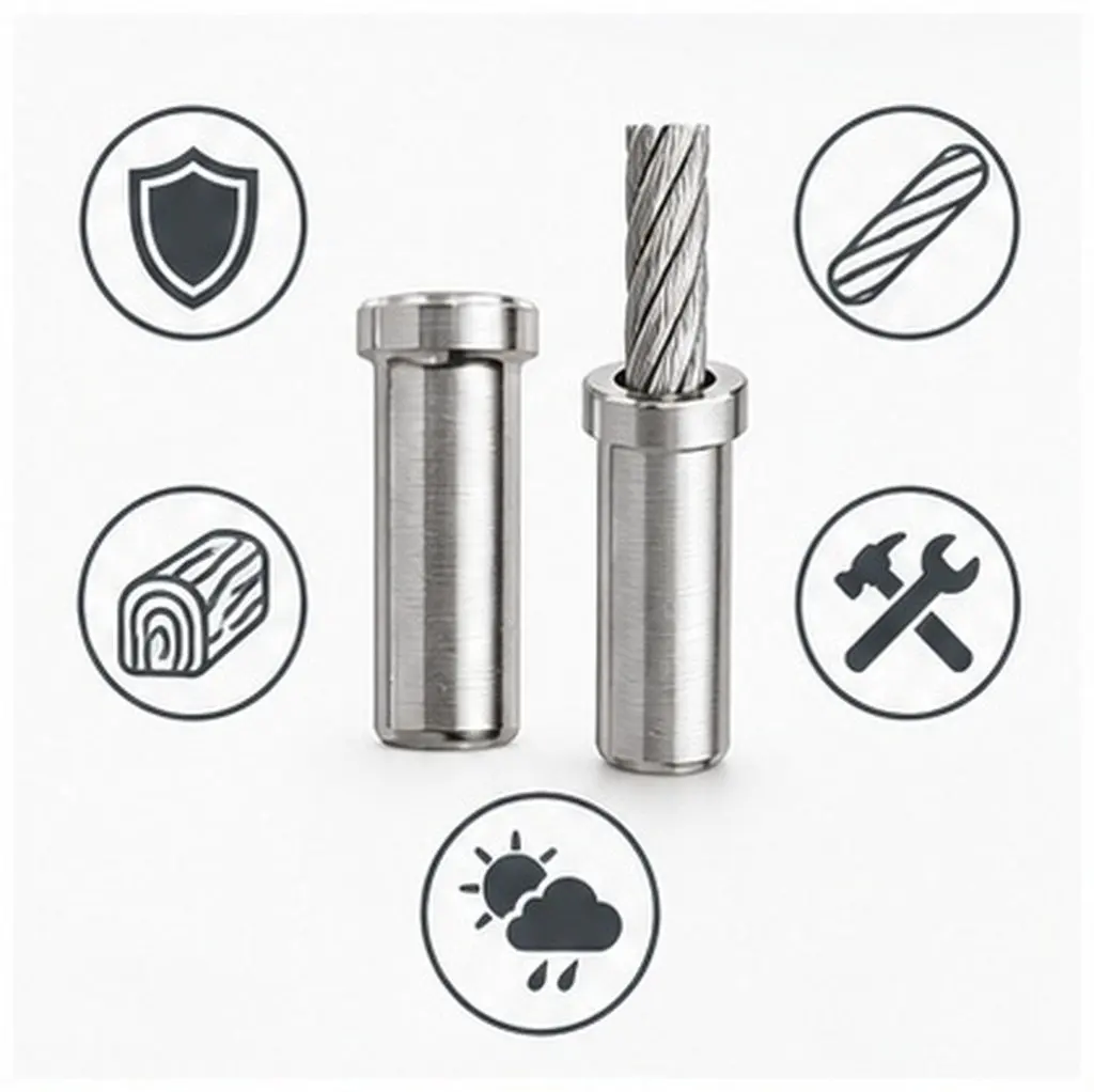 66Pcs Protector Sleeve Grommet Kit Stainless Steel Cable Wire Protector Sleeve for DIY Cable Railing Indoor Outdoor