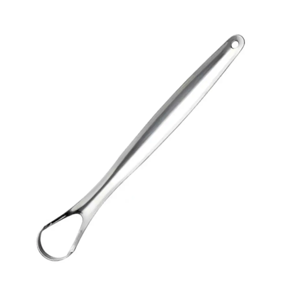 Limpador de língua em aço inoxidável para adultos, ferramentas de limpeza, eliminar o mau hálito, higiene oral, acessórios para ferramentas, 1pc