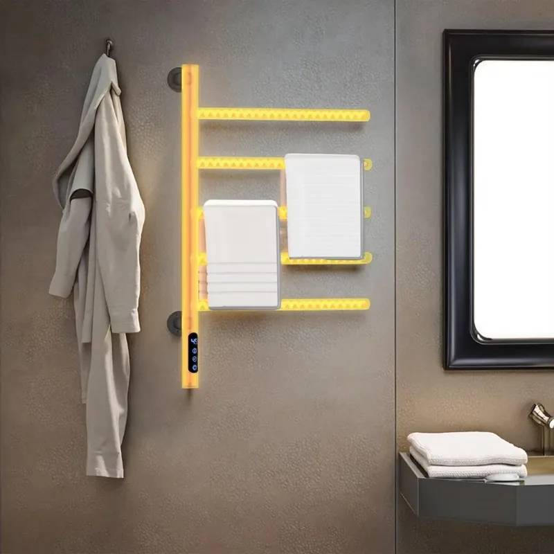 الفولاذ المقاوم للصدأ ساخنة منشفة دفئا رف المكونات في رف منشفة تسخين كهربائي للحمام