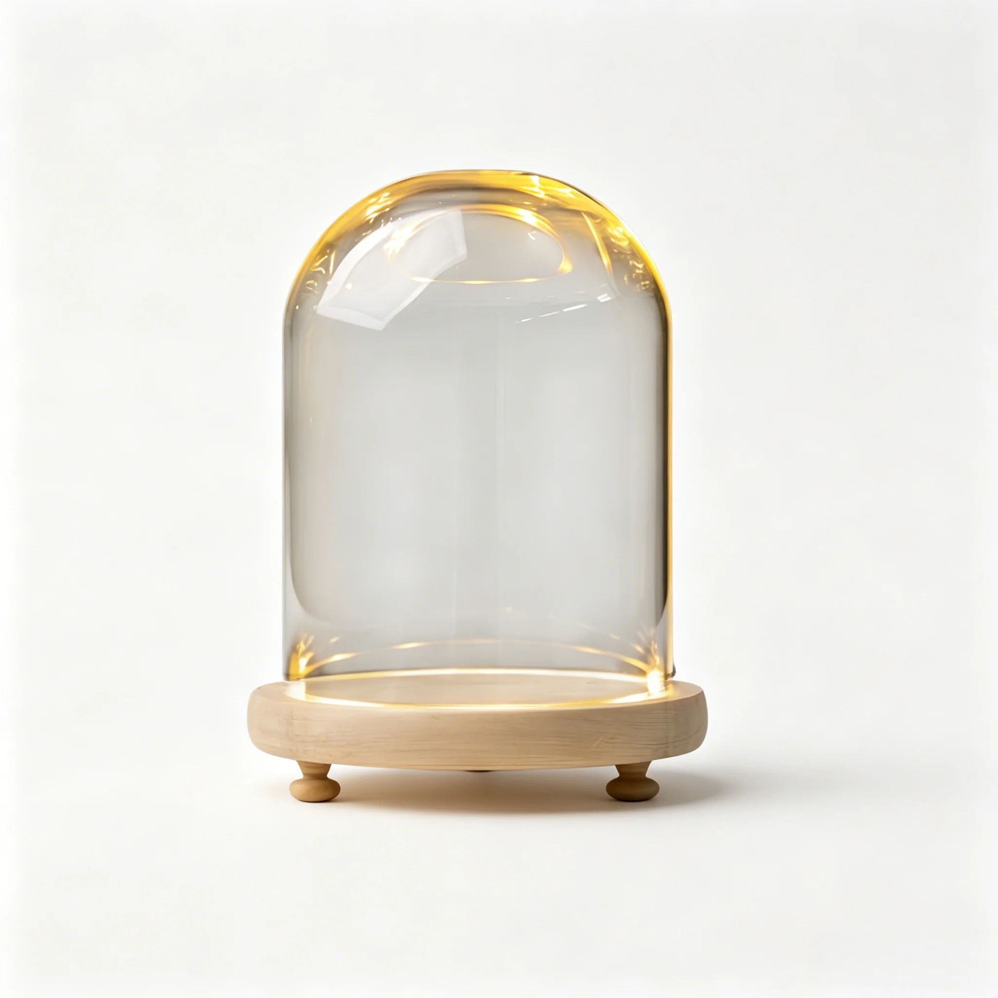 

Cylindrical Glass Display dome DIY Gift Globe with wooden base Kids candy jewelry storage box